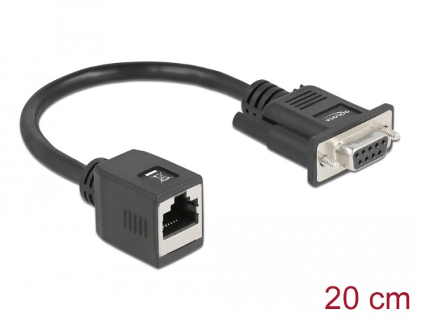 DeLOCK Seriell RS-232/422/485 Adapter DB9 Buchse zu RJ45 Buchse (64122)