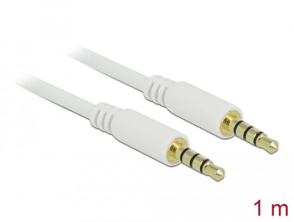 DeLOCK 83440 Audio-Kabel 1 m 3.5mm Weiß (83440)
