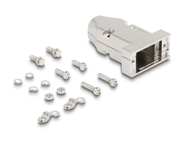 DeLOCK D-Sub Gehäuse für 9 Pin Stecker / Buchse mit Zugentlastung (67029)