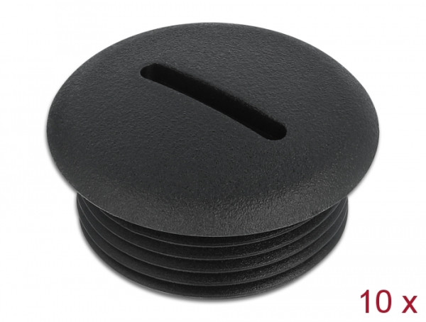 DeLOCK Verschlussstopfen M25 x 1,5 schwarz 10 Stück (60232)