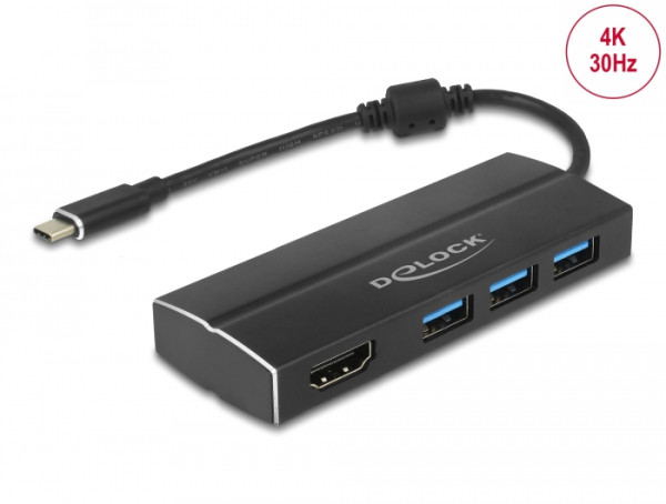 DeLOCK 63931 laptop-dockingstation & portreplikator USB 3.2 Gen 1 3.1 Gen 1 Type-C Schwarz (63931)