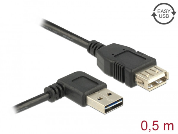 DeLOCK 85177 USB Kabel USB 2.0 0,5 m USB A Schwarz (85177)