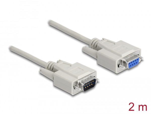 DeLOCK Serielles Kabel D-Sub 9 Stecker zu Buchse 2 m (84064)