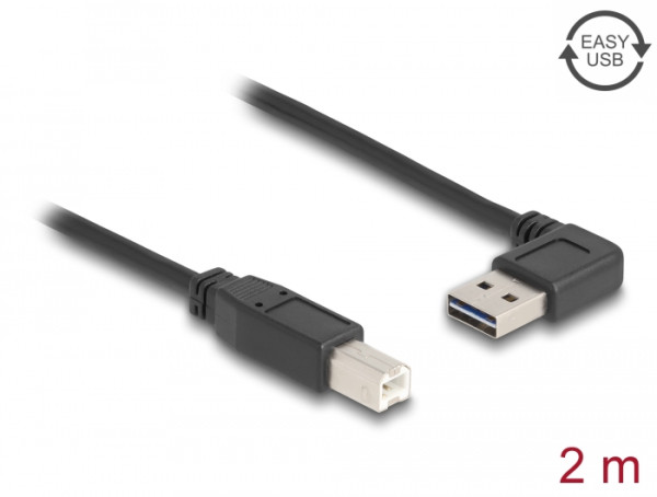 DeLOCK 2m USB 2.0 A - B m/m USB Kabel USB A USB B Schwarz (83375)