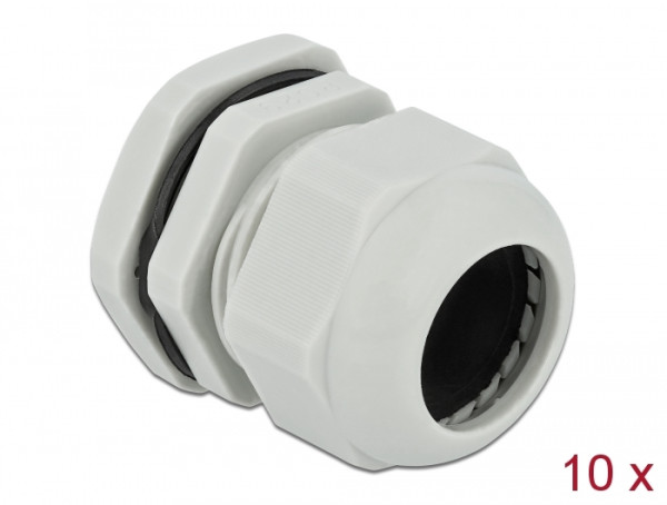 DeLOCK Kabelverschraubung PG29 10 Stück grau (60227)
