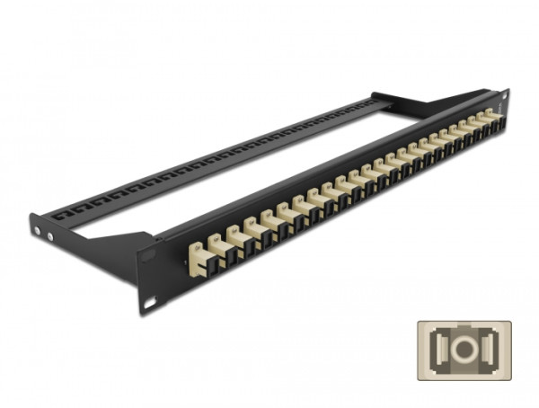 DeLOCK 19″ LWL Patchpanel 24 Port SC Simplex beige (43382)