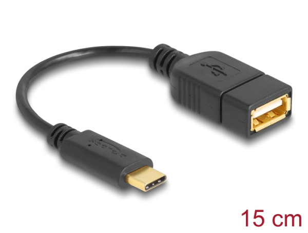 DeLOCK 65579 USB Kabel USB 2.0 0,15 m USB C USB A Schwarz (65579)