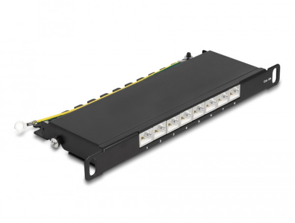 DeLOCK 10″ Patchpanel 8 Port Cat.6A 0,5 HE schwarz (66870)