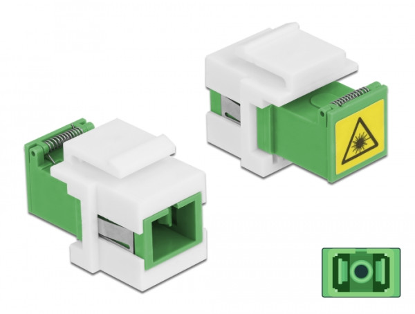 DeLOCK Keystone Modul SC Simplex Buchse zu SC Simplex Buchse mit Laserschutzklappe innen (86831)