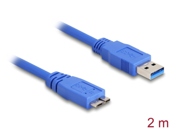DeLOCK Micro USB 3.0 - 2M USB Kabel USB A Blau (82532)