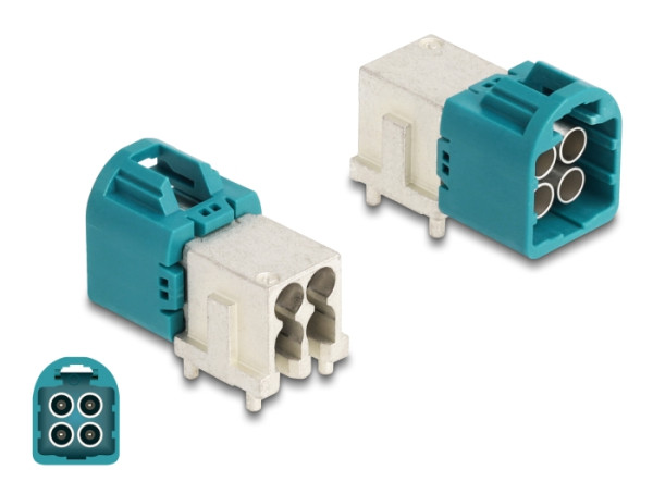 DeLOCK Mini FAKRA Z Stecker quad gewinkelt A-Typ PCB (90113)