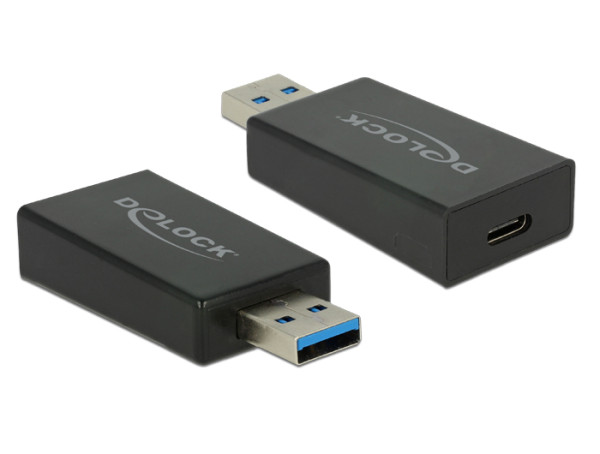 DeLOCK 65689 Kabeladapter USB 3.1 Gen 2 Type-A USB 3.1 Gen 2 USB Type-C Schwarz (65689)