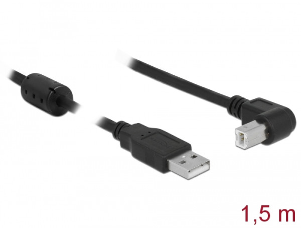 DeLOCK 1.5m, USB 2.0-A / USB 2.0-B USB Kabel 1,5 m USB A USB B Schwarz (84810)