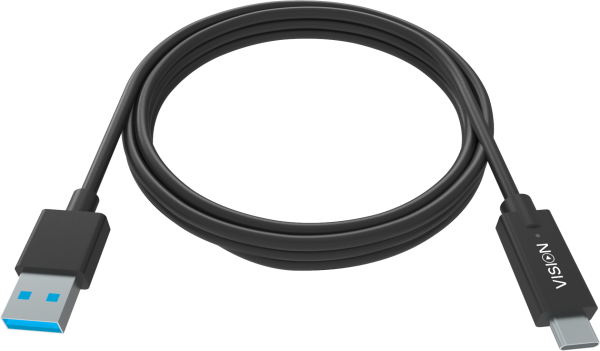 Vision TC 2MUSBCA/BL USB Kabel USB 3.2 Gen 1 3.1 Gen 1 2 m USB A USB C Schwarz (TC 2MUSBCA/BL)