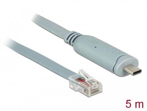 DeLOCK 89892 Serien-Kabel Grau 5 m USB 2.0 Type-A RJ45 (89892)