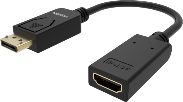 Vision TC-DPHDMI/BL Videokabel-Adapter HDMI Typ A Standard DisplayPort Schwarz (TC-DPHDMI/BL)