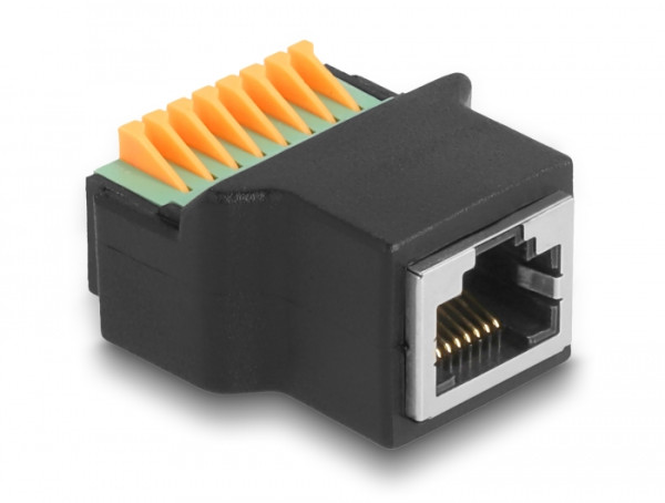 DeLOCK RJ45 Buchse zu Terminalblock mit Drucktaster Adapter (66948)