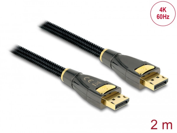 DeLOCK 82771 DisplayPort-Kabel 2 m Schwarz, Braun (82771)