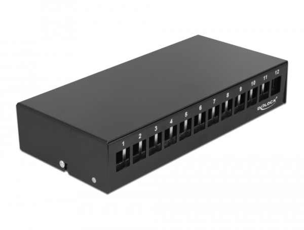 DeLOCK Keystone Patchpanel 12 Port schwarz (43415)