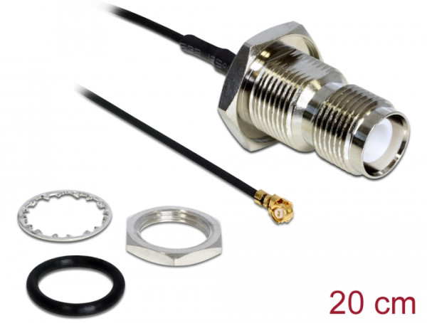 DeLOCK 88464 Signalkabel 0,2 m Schwarz, Gold, Silber (88464)