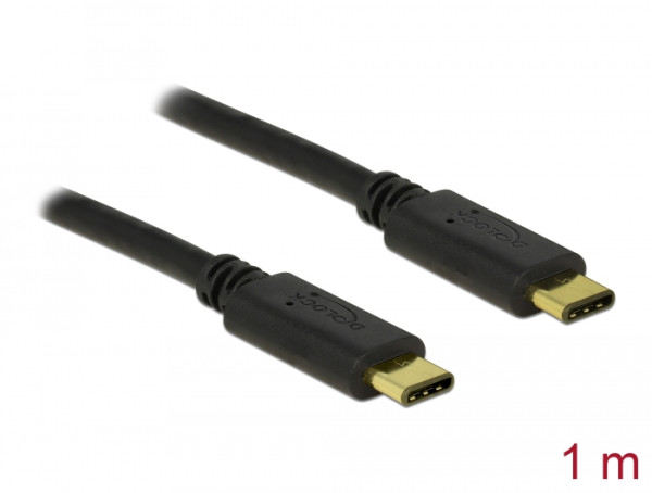 DeLOCK Type-C 2.0 - USB Type-C 2.0, 1 m USB Kabel USB 2.0 USB C Schwarz (83673)