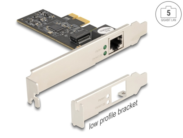 DeLOCK PCI Express x1 Karte zu 1 x RJ45 5 Gigabit LAN RTL8126 (81260)