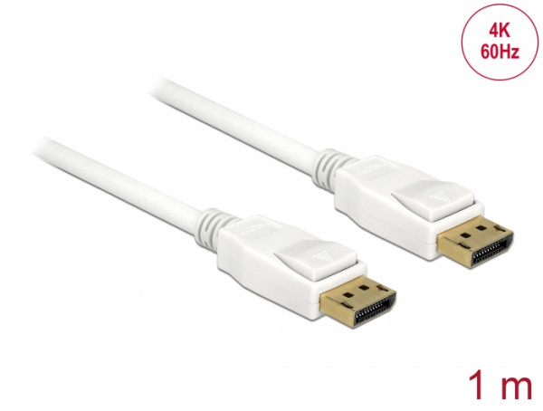 DeLOCK 1m, 2xDisplayPort DisplayPort Weiß (84876)