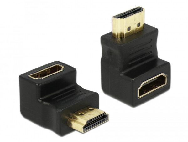 DeLOCK HDMI male > HDMI female 90° down HDMI 1.3 Schwarz (65071)