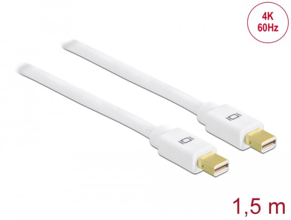 DeLOCK 1.5m Displayport mini M/M 1,5 m mini DisplayPort Weiß (82775)