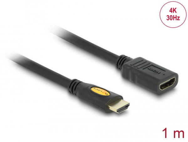DeLOCK 1m HDMI HDMI-Kabel HDMI Typ A Standard Schwarz (83079)
