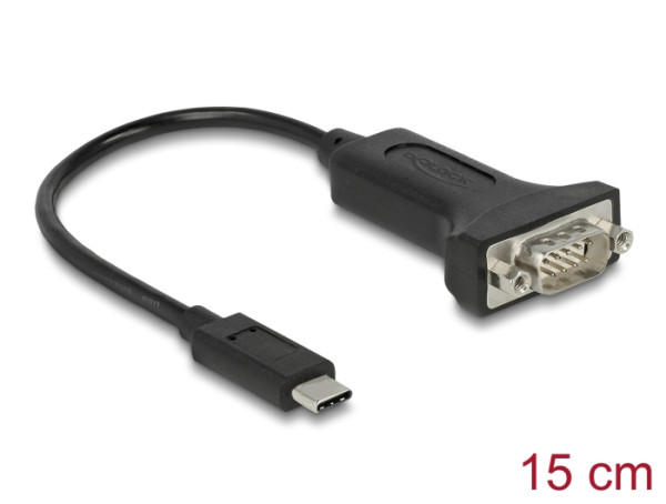 DeLOCK 63908 Serien-Kabel Schwarz 0,15 m DB-9 (63908)