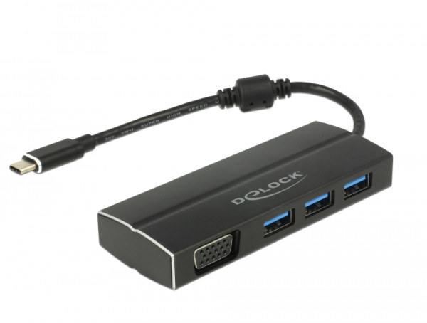 DeLOCK 63932 laptop-dockingstation & portreplikator USB 3.2 Gen 1 3.1 Gen 1 Type-C Schwarz (63932)
