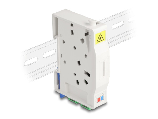 DeLOCK LWL Anschlussdose für Hutschiene mit Spleißhalter und 2 x SC Simplex Kupplung (85935)