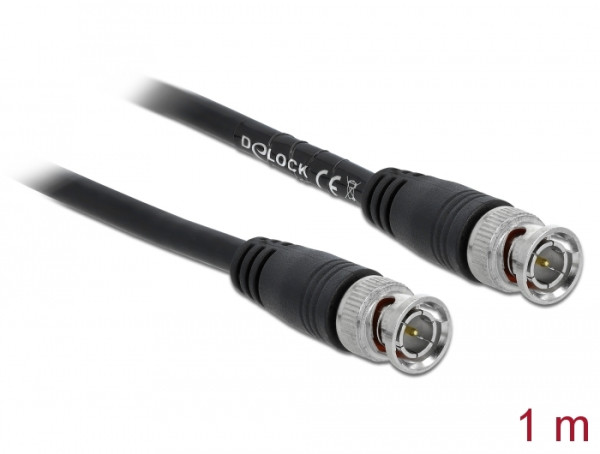 DeLOCK 80081 Koaxialkabel 1 m BNC Schwarz (80081)
