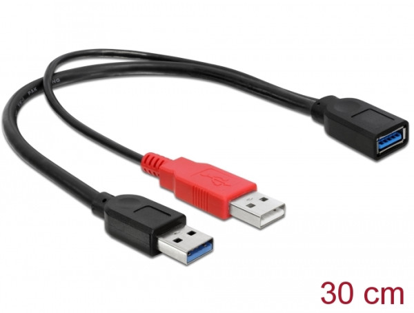 DeLOCK 83176 USB Kabel USB 3.2 Gen 1 3.1 Gen 1 0,3 m USB A 2 x USB A (83176)