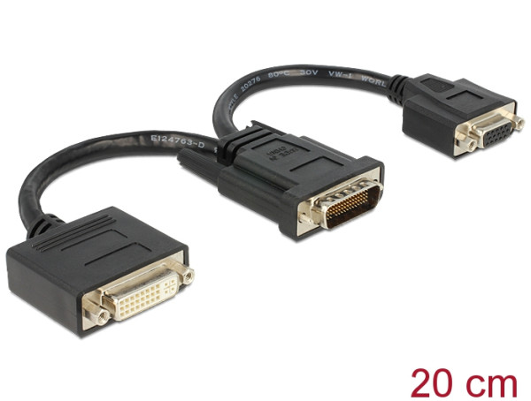 DeLOCK 65555 Videokabel-Adapter 0,2 m DMS DVI-I Schwarz (65555)