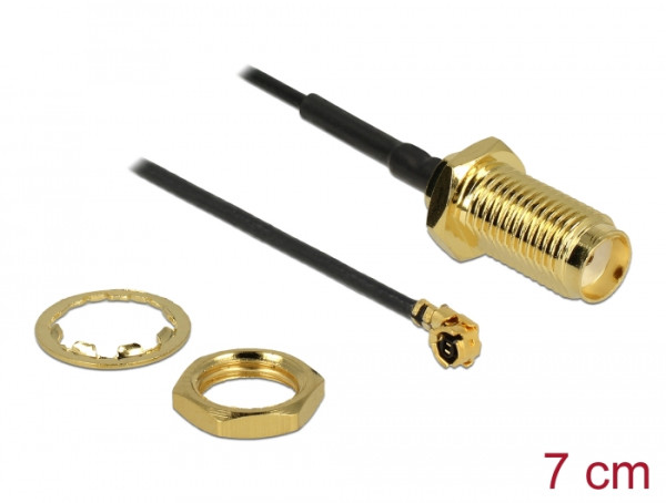 DeLOCK SMA - MHF/U.FL 50mm Koaxialkabel 0,05 m Schwarz (89433)