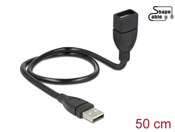 DeLOCK 50cm USB 2.0 USB Kabel 0,5 m USB A Schwarz (83499)