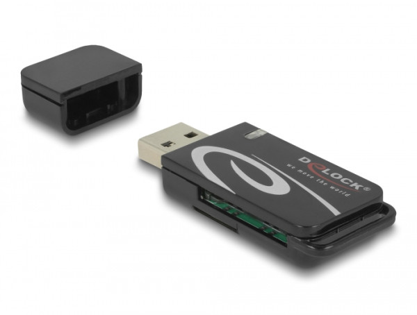 DeLOCK Mini USB 2.0 Card Reader mit SD und Micro SD Slot (91602)