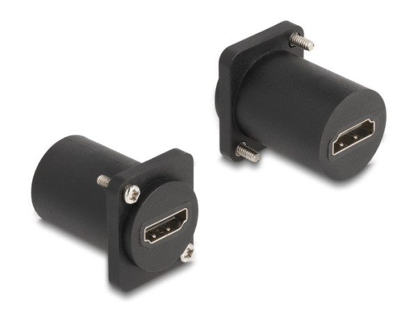 DeLOCK D-Typ Modul HDMI 8K 60Hz Buchse zu Buchse mit Schrauben schwarz (88109)