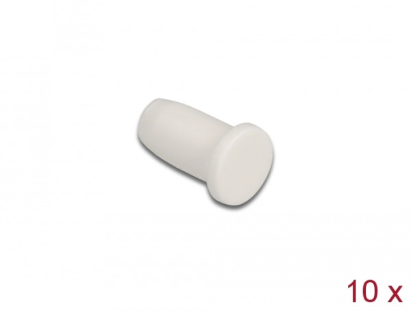 DeLOCK LWL Staubschutzkappe für Steckverbinder mit 1,25 mm Hülse 10 Stück weiß (86846)