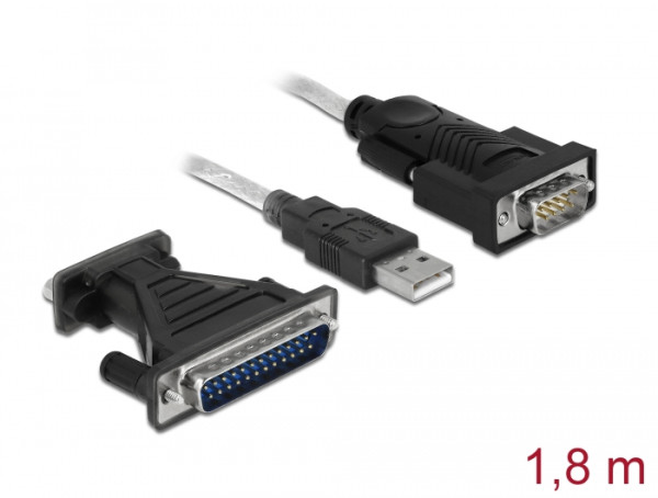 DeLOCK 61308 Serien-Kabel Schwarz USB Typ-A DB-9 (61308)