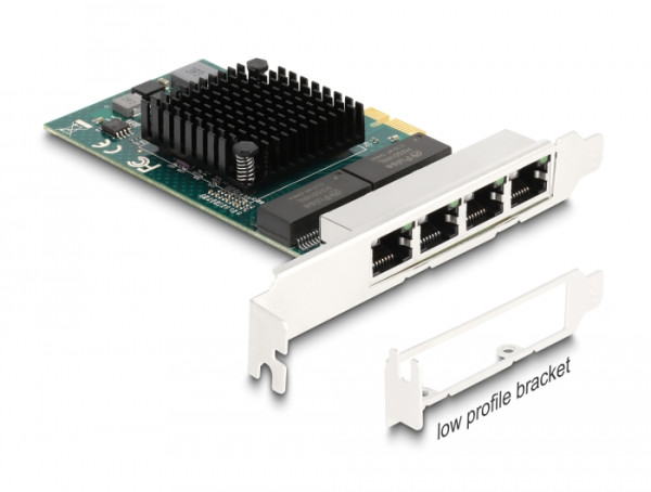 DeLOCK PCI Express x1 Karte zu 4 x RJ45 Gigabit LAN BCM (88207)
