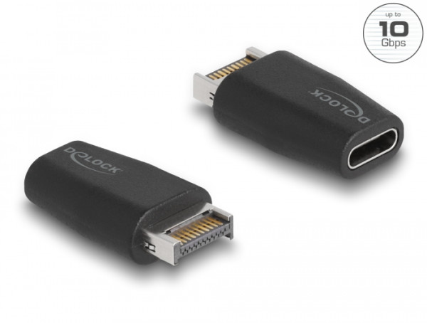 DeLOCK Adapter USB 10 Gbps Typ-E Key A Stecker zu USB Type-C Buchse schwarz (66059)