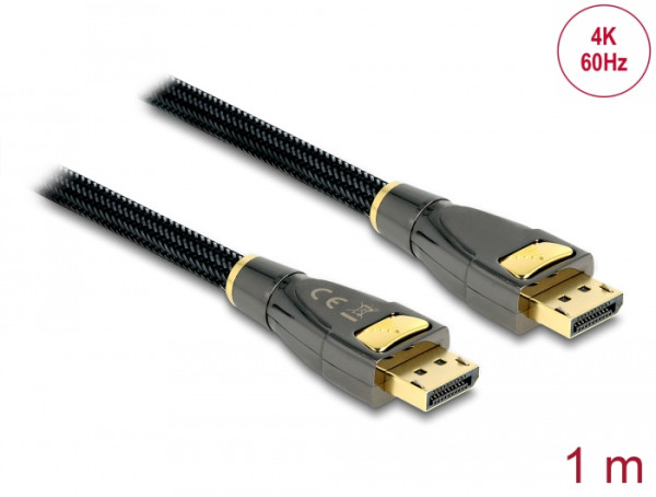 DeLOCK 82770 DisplayPort-Kabel 1 m Schwarz, Braun (82770)