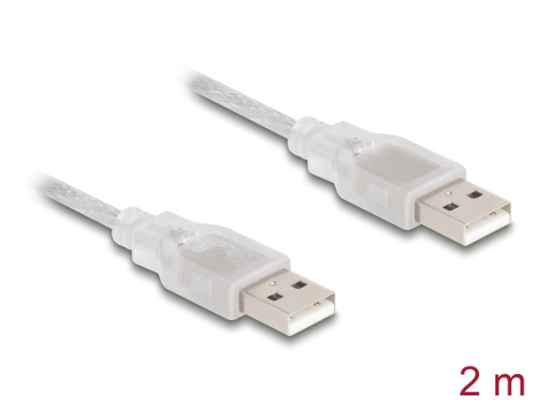 DeLOCK 83889 USB Kabel USB 2.0 2 m USB A Transparent (83889)
