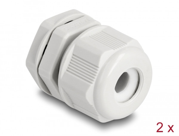 DeLOCK EX-Kabelverschraubung M16 grau 2 Stück (60470)