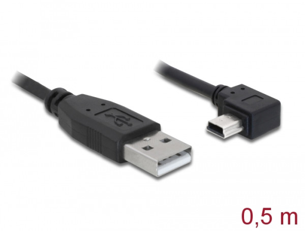 DeLOCK 82680 USB Kabel 0,5 m USB A Mini-USB B Schwarz (82680)