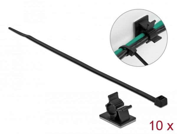 DeLOCK 18878 Kabelbinder Nylon Schwarz 10 Stücke (18878)