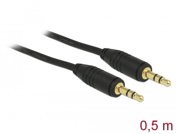 DeLOCK 0.5m 3.5mm M/M Audio-Kabel 0,5 m Schwarz (83742)